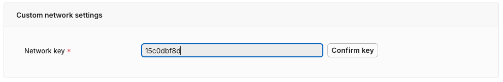 Custom Network Configuration