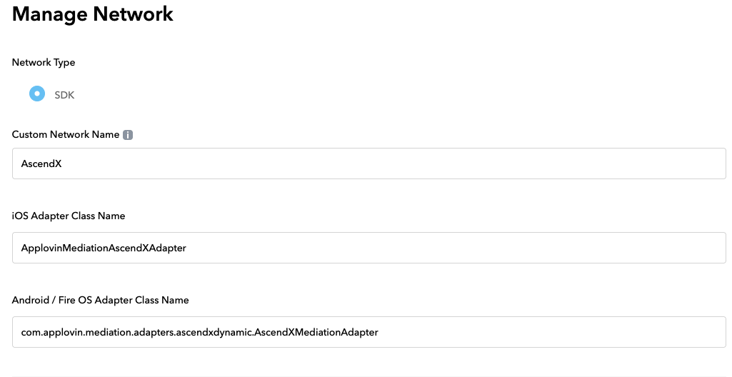 Custom Network Configuration